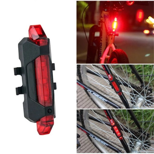 CYKLISTICKÁ LAMPA PREDNÉ ZADNÉ LED SVETLO NA RIADITEĽ BICYKLA JASNÉ VÝKONNÉ USB