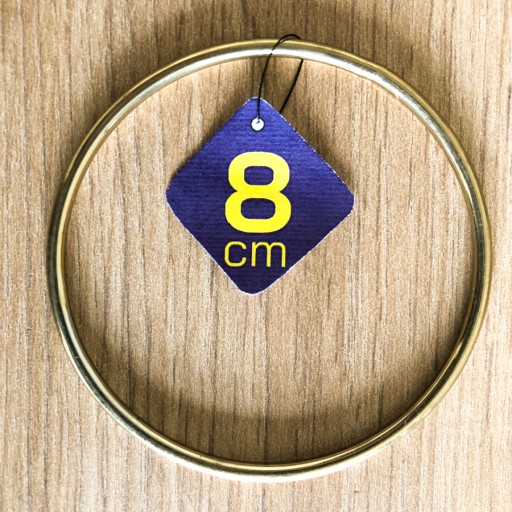ZLATÁ kovová obruč - drôtený kruh Ø 8 cm