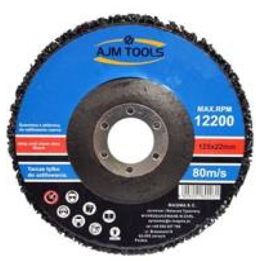 Brúsny kotúč z netkanej textílie 125mm čierny vlas - čierny AJM TOOLS