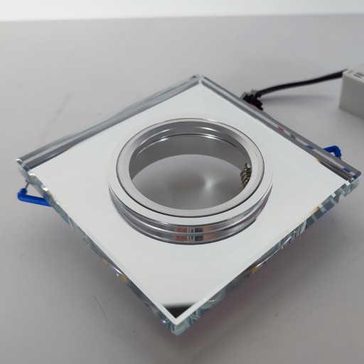 SKLENENÉ STROPNÉ SVETLO HALOGÉNOVÉ S LED pásikom IP20 + GU10 Master Led