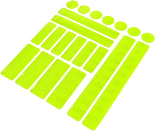 REFLEXNÉ NÁLEPKY NA PRILBU KOČÍKU REFLEXNÉ NÁLEPKY SADA 21 KS
