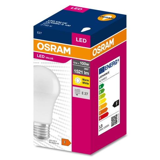 VALUE CLASSIC A LED žiarovka svetelný zdroj E27 A60 13W 1521lm 2700K OSRAM