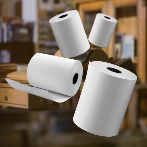 Pokladničné rolky na terminály, termocitlivé termopásky, 57mm, 20m - 10 ks.