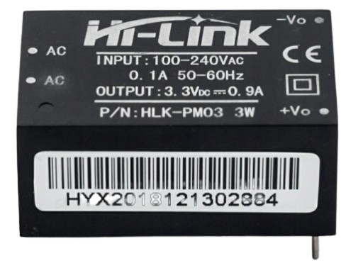HLK-PM03 Modulárny AC-DC napájací zdroj 240V - 3,3V 3W 0,9A tlačový konvertor