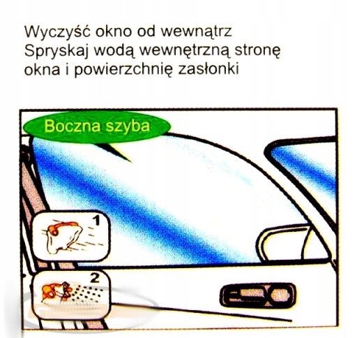 STATICKÁ FÓLIA NA SLNEČNÚ CLONU 34x43 cm zatemňuje interiér auta