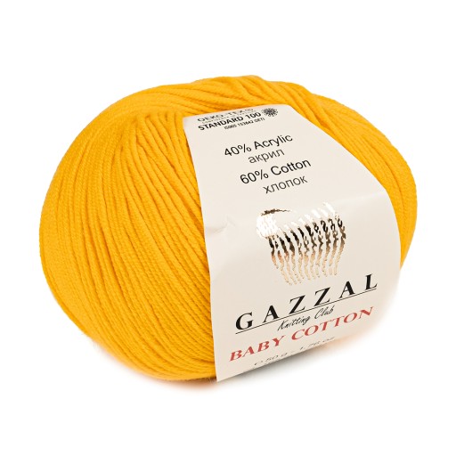 50g Gazzal Baby Cotton 3417 žltá