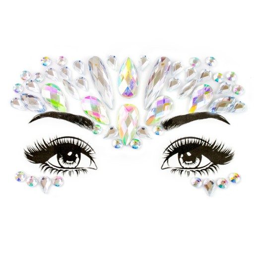 Nálepky na tvár CRYSTALS HOLOGRAPHIC DIAMANTY