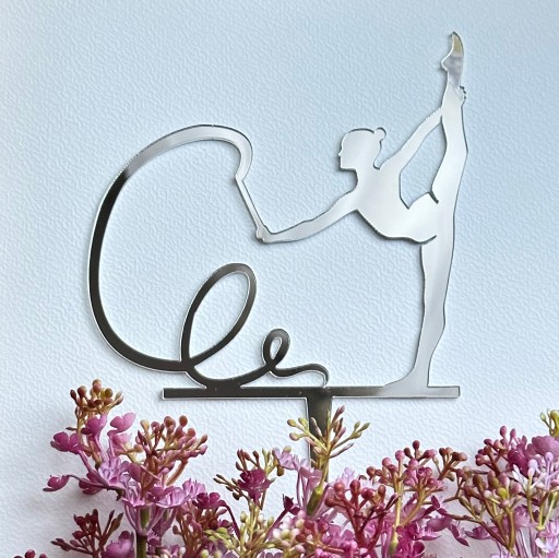 Gymnastka s vlečkou Topper Silver PLEXI zrkadlo Tortová figúrka