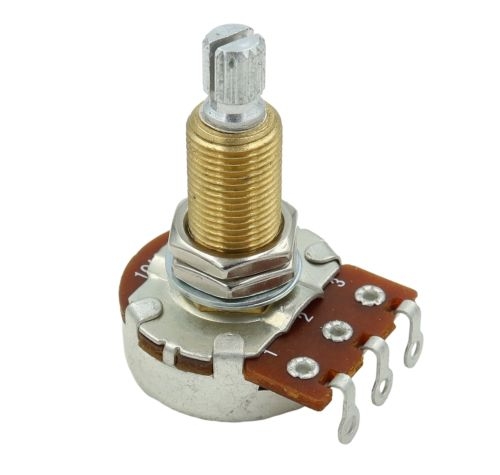 Bourns 250k/A logaritmický gitarový potenciometer, 6mm dlhý