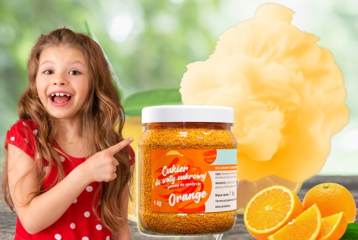 Farebný CUKOR NA PLÁVANIE CUKROVINY 1kg POMARANČ