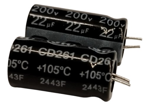 kondenzátor 22uF 200V 10x20 105'C najhl.