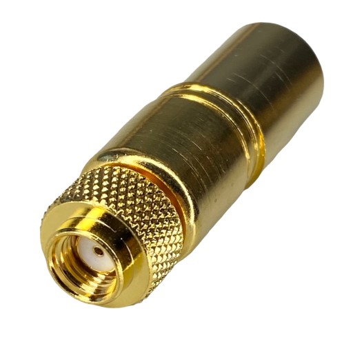 Konektor SMA-RP pre kábel H1000, KRIMOVANÝ ZLATÝ