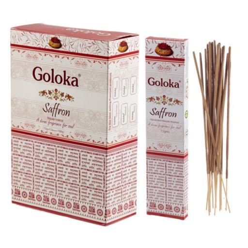GOLOKA prémiové vonné tyčinky MASALA SAFFRAN 15g