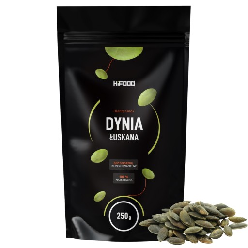 Lúpané tekvicové semienka 250g HiFOOD POLSKIE Tekvicové semienka PREMIUM