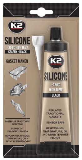 K2 - SILIKÓNOVÉ TESNENIE ČIERNE +350°C 85 g