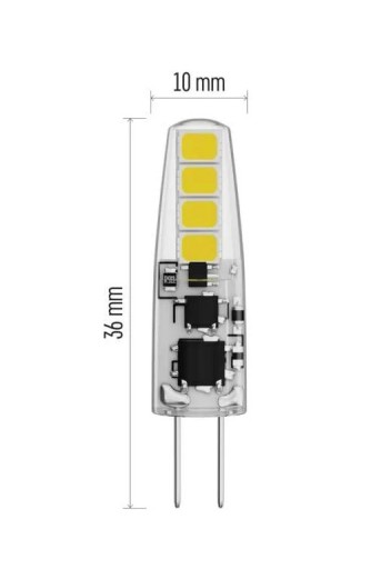 EMOS ZQ8621 Klasická JC A++ 2W G4 LED žiarovka, neutrálna biela