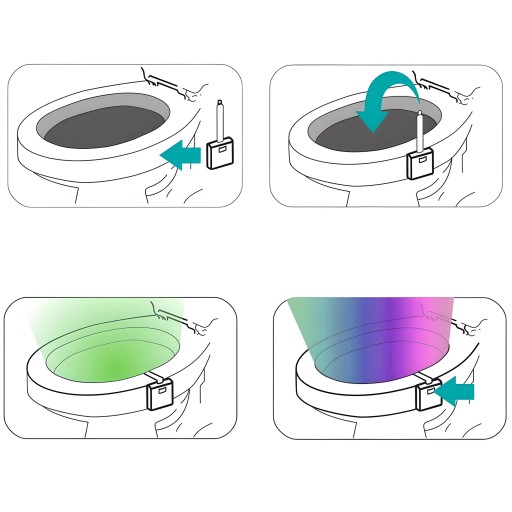 LED LAMPA PRE WC, SENZOR POHYBU A SVETLA