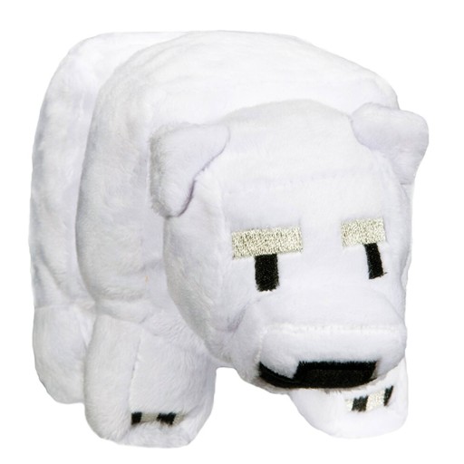 MINECRAFT VEĽKÝ ĽADOVÝ MEDVEĎ MASKOT PLYŠOVÁ POSTAVA BIELY MEDVEĎ VEĽKÝ