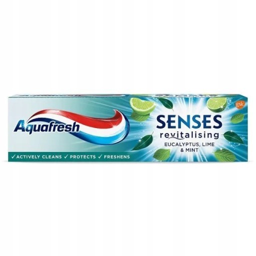 Aquafresh Senses zubná pasta eukalyptus s mätou a limetkou 75 ml