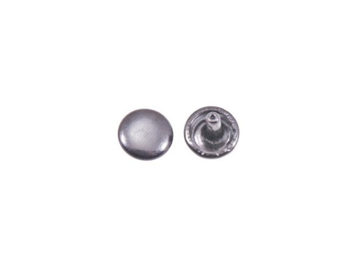 Kožené nity, obojstranné, strieborné 10x12mm 10 ks