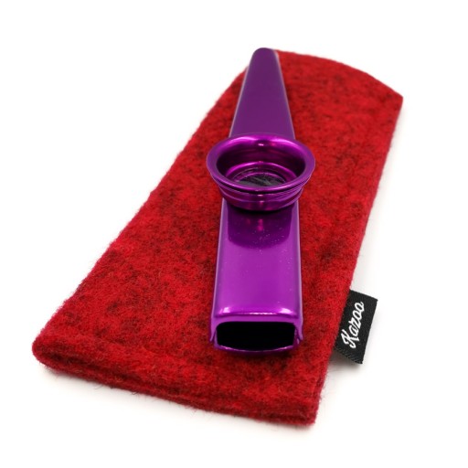 POUZDRO na obal KAZOO red melange - Ručná práca