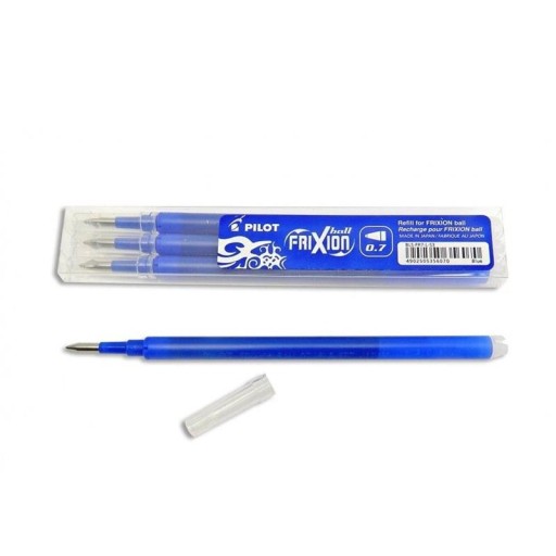 Pilot FriXion kartuša 0,7 mm modrá 3 ks.