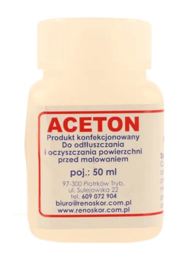 Acetón čistí povrchy pred lakovaním