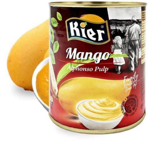 Kesar Mangové pyré z ovocnej drene na dezerty Pyré s mangovou príchuťou 850 g KIER
