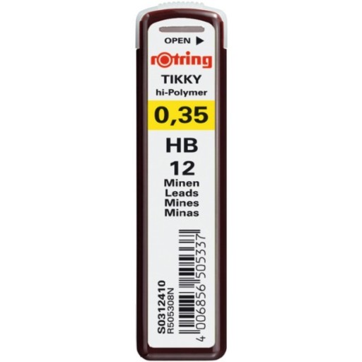 Tuhy 0,35 mm HB pre mechanické ceruzky ROTRING