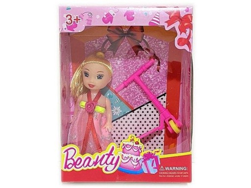 MINI BÁBIKA 7CM S KOLOBEŽKOU