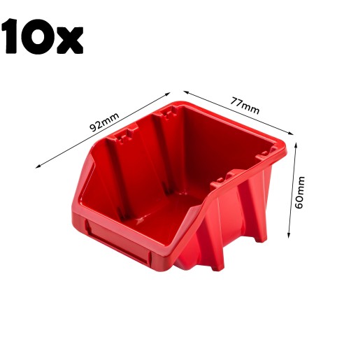 10 skladových kontajnerov 77x92x60 mm dielňa