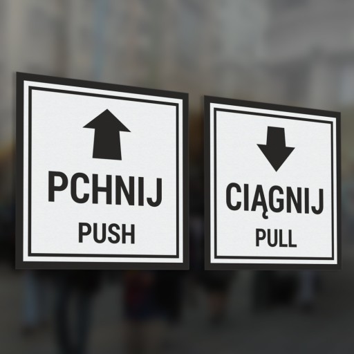 Push Pull - Push Pull - samolepky 10x10