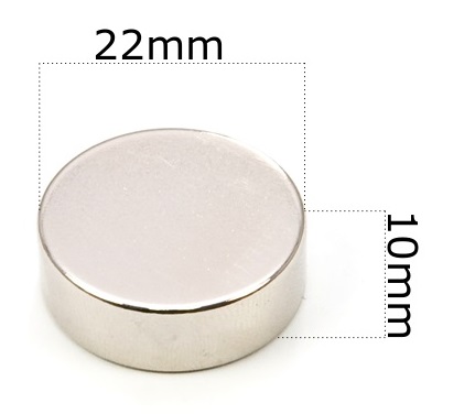 SILNÝ VALEC NEODYMOVÝ MAGNET 22x10 / NEODYMOVÉ MAGNETY /