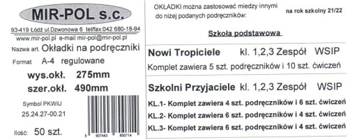 Obal na učebnicu 275mm, nastaviteľný, cestovný list
