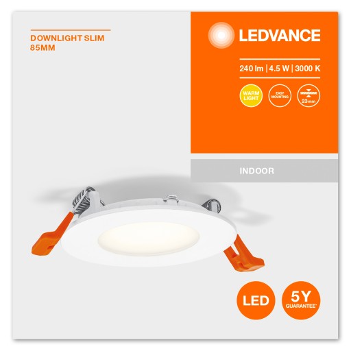 LEDVANCE podhľadový panel pod omietku 4,5 W 8,5 cm