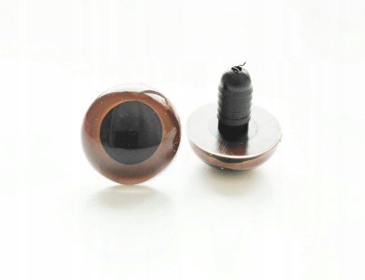 Bezpečnostné oči bezpečnostné upínacie oká pre maskotov 18mm svetlohnedá