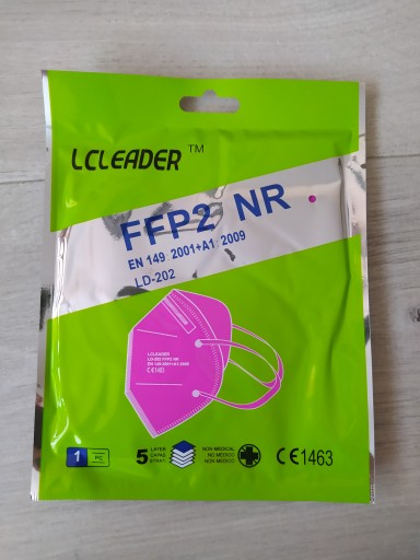 LCLEADER FFP2 CE ochranná maska fuchsiová 1 ks