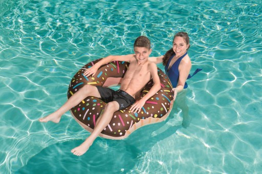 VEĽKÉ NAFUKOVACIE KOLESO DONUT NA PLÁVANIE, MATRAC DONUT XXL DO DETSKÉHO BAZÉNA