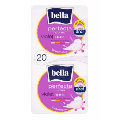 Dámske vložky Bella perfecta ultra fialové hodvábne drai