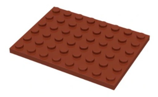 LEGO 3036 TANIER 6x8 hnedá (25g) 4 ks.