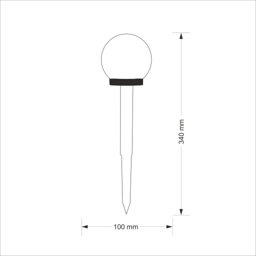 SLNEČNÁ ZÁHRADNÁ LAMPA, BIELA LED NAČERPÁVANÁ, 10CM