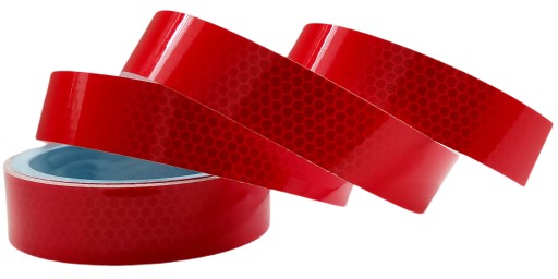 REFLEXNÁ PÁSKA SAMOLEPIACA NÁLEPKA ČERVENÁ FÓLIA VOŠTINA 2,5CM