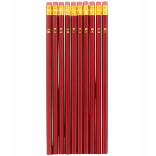 CERUZKY S GUMA SADA 10 HB ŠKOLSKÝCH ceruziek Office Essentials