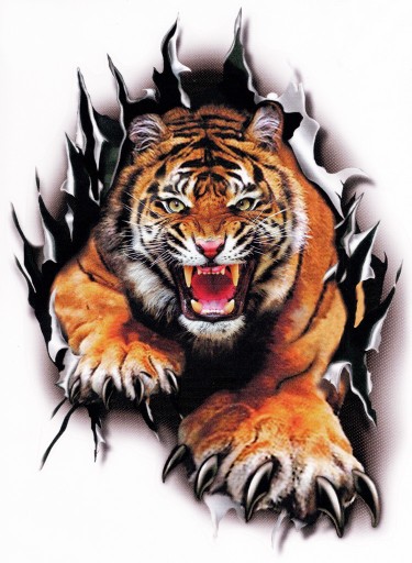 NÁLEPKA TIGER PRE TUNING AUTA Štvorkolky