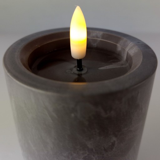 SVIEČKA NA AKUMULÁTOROV 15CM BETONOVÝ EFEKT LED SVIEČKA VLOŽKA PLAMEŇ PLAMEŇ