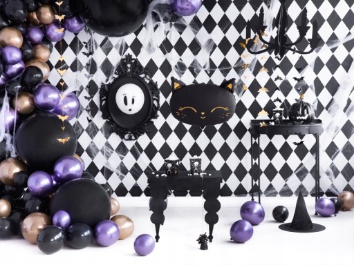 Čierny čarodejnícky klobúk PRE HALLOWEENSKÉ ČARODEJKY VEĽKÉ na deň svätého Ondreja