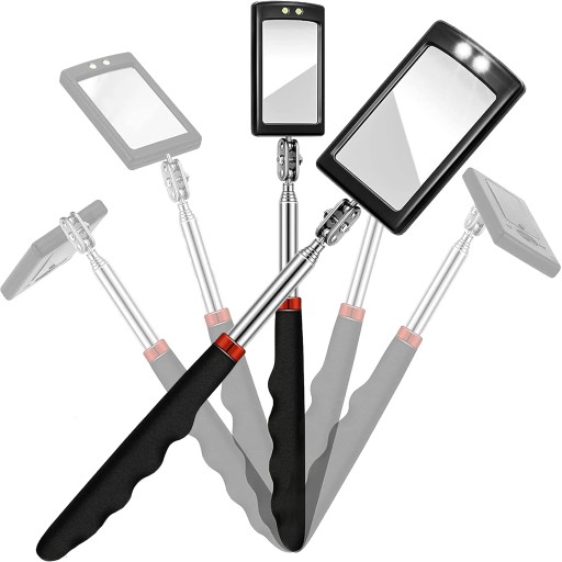 TELESKOPICKÉ KONTROLNÉ ZRKADLO NA KĹBE, OSVETLENIE 88CM LED