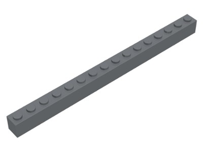 LEGO 2465 BRICK 1x16 tmavosivá NOVINKA (6g)