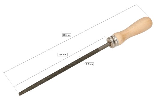 PILNÍK OKRUHOVÝ 150MM Č.3 JEMNÝ UHLÍK NA KOV