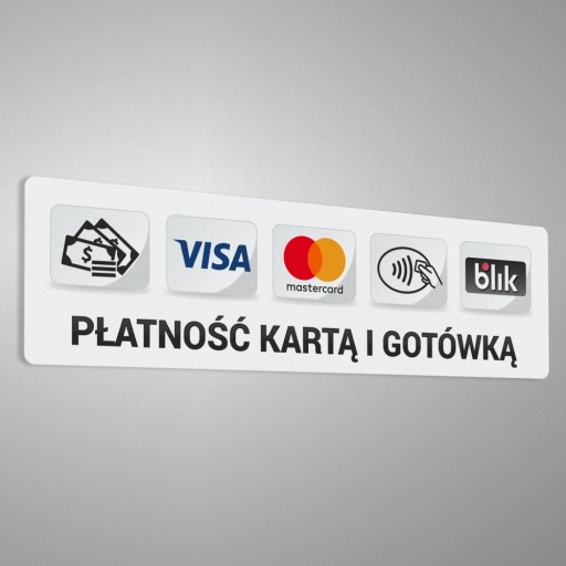 Nálepka - Platba kartou a v hotovosti - 8,5x30